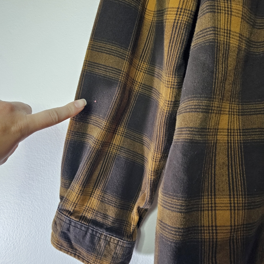 Carhartt Original Fit Plaid Flannel Button Down Shirt Sz L - Picture 4 of 9
